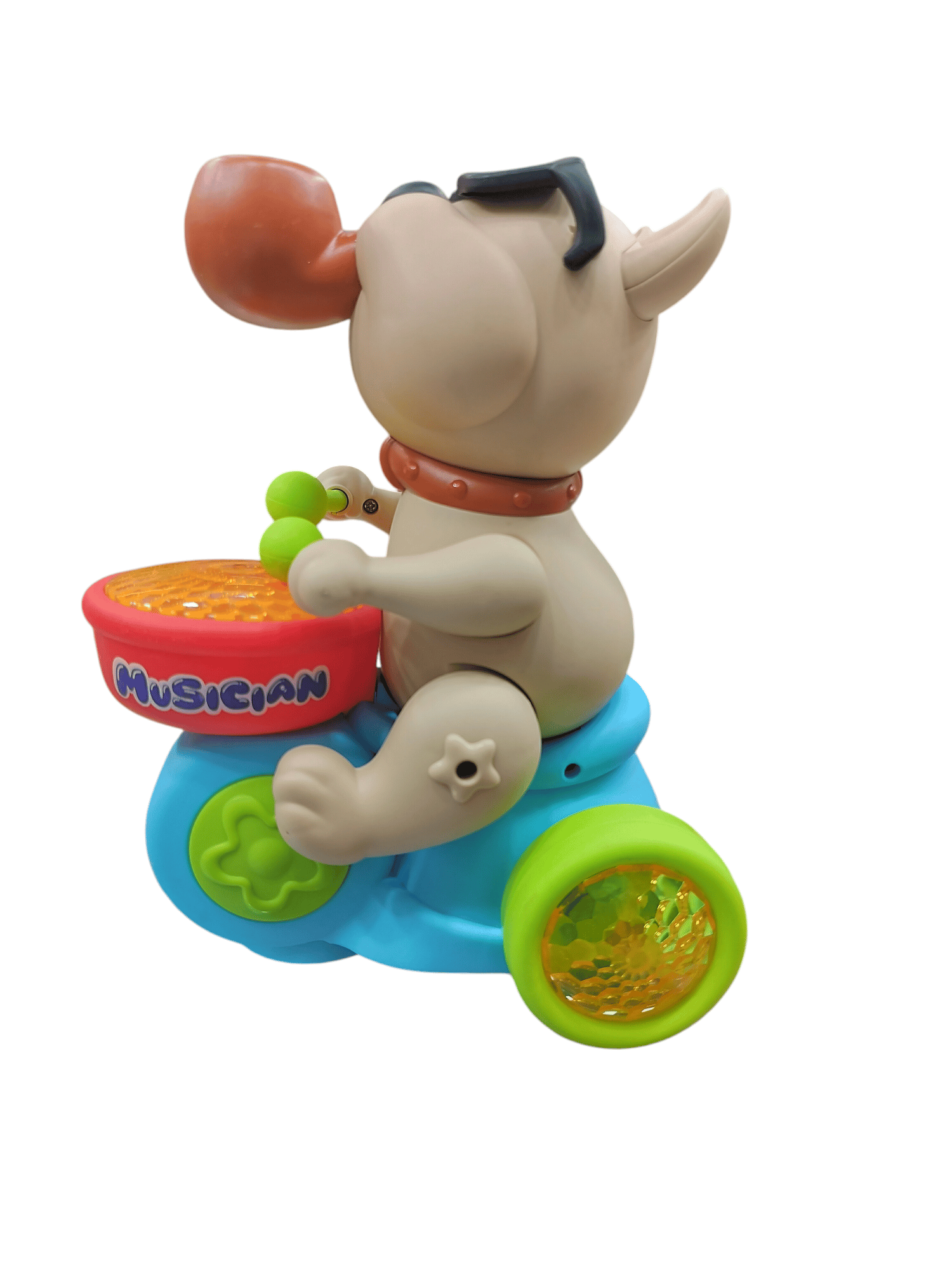 Musical Dog Toy on Tricycle with Lights and Sounds