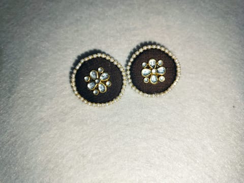 Handcrafted Fabric Stud Earrings