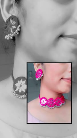 Ethnic Mirror Work Choker Necklace for Festive and Party Wear