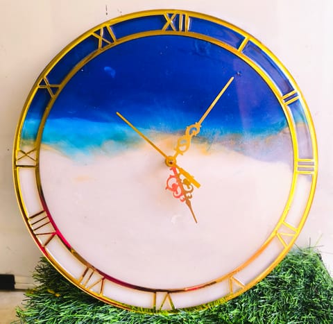 Customized 14" Resin Wall Clock – Elegant & Artistic Timepiece